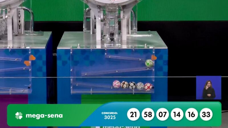 Mega-Sena, concurso 3025: confira os números sorteados