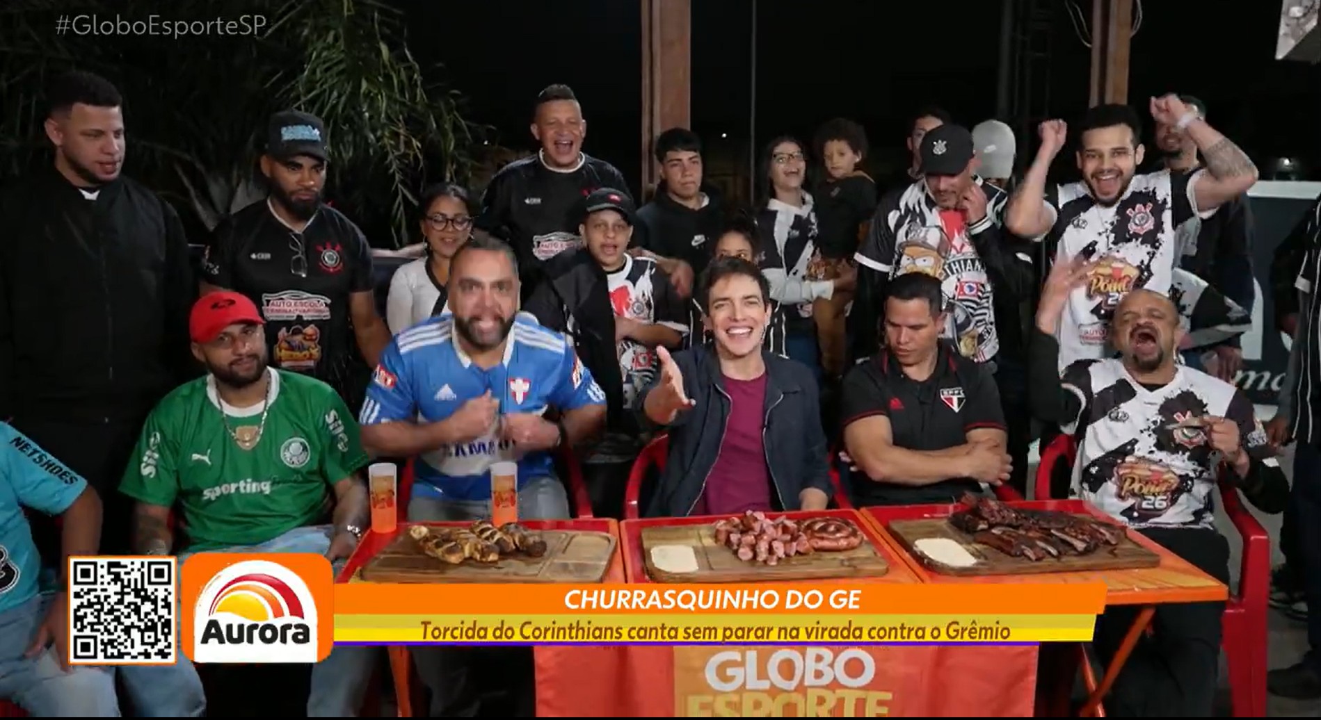 Corinthians reage, vira o jogo e anima a resenha no Churrasquinho do GE
