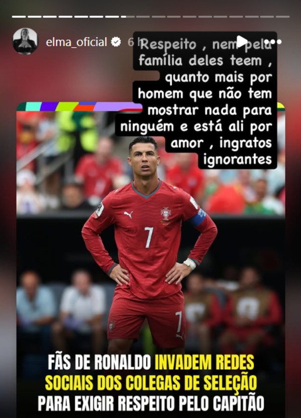 Irmã sai em defesa de Cristiano Ronaldo e detona críticos: “Ingratos ignorantes”