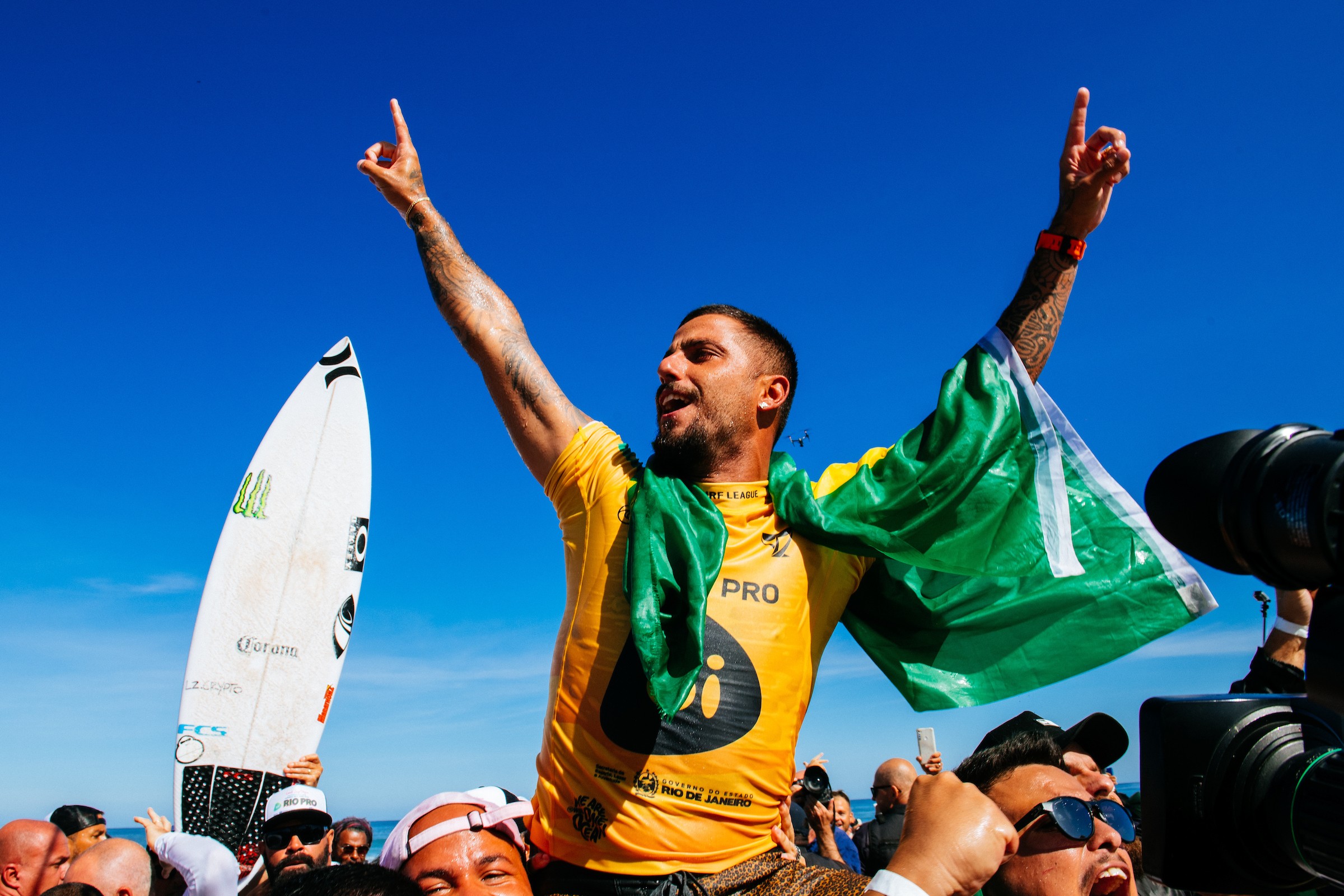 Tetracampeão da WSL no Rio, Filipe Toledo mira recorde histórico no Brasil: “Pressão me motiva”
