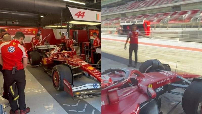 Rafael Câmara testa carro de 2025 da Ferrari em Barcelona; vídeo