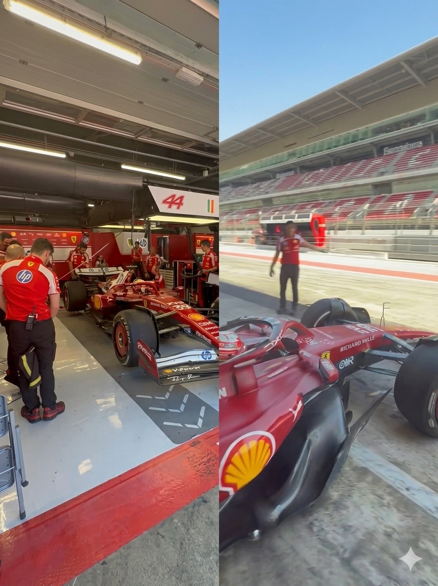 Rafael Câmara testa carro de 2025 da Ferrari em Barcelona; vídeo