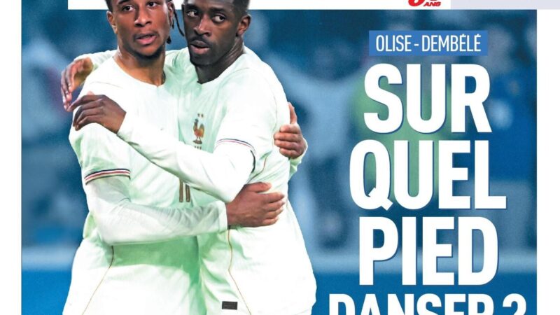 “Com qual pé dançar?”: jornal francês aponta dilema de Deschamps com Olise e Dembélé