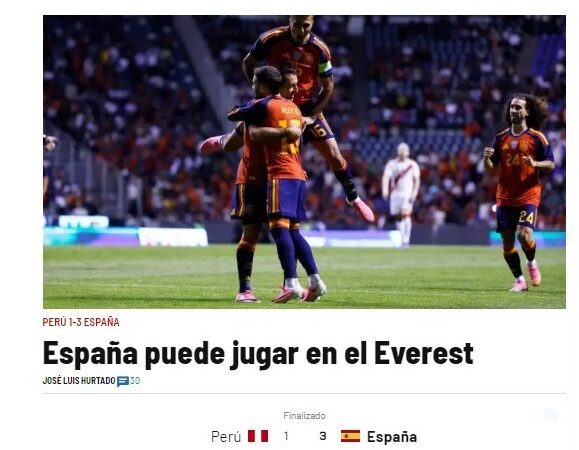Imprensa espanhola se anima com seleção após vitória em amistoso pré-Copa: “Pode jogar no Everest”