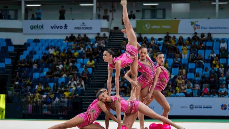 Conjunto do Brasil leva dois ouros com “Abracadabra” e “Feeling Good” no Pan de Ginástica Rítmica