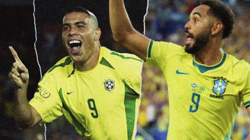 Matheus Cunha repete comemoração de Ronaldo em 2002 e recebe elogio do Fenômeno