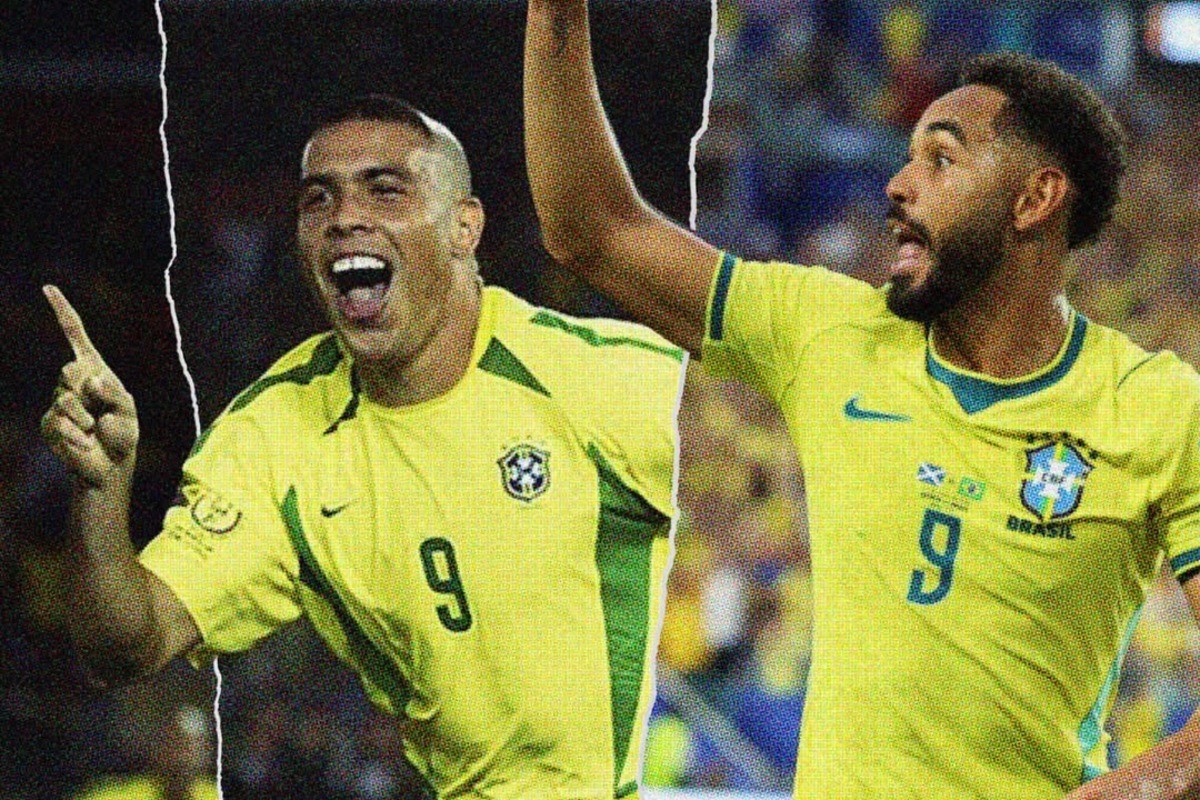 Matheus Cunha repete comemoração de Ronaldo em 2002 e recebe elogio do Fenômeno