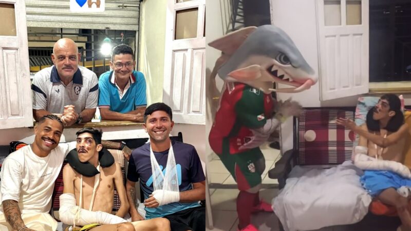 Em recuperação, Pampam recebe visitas de Marcinho e mascote do Cametá