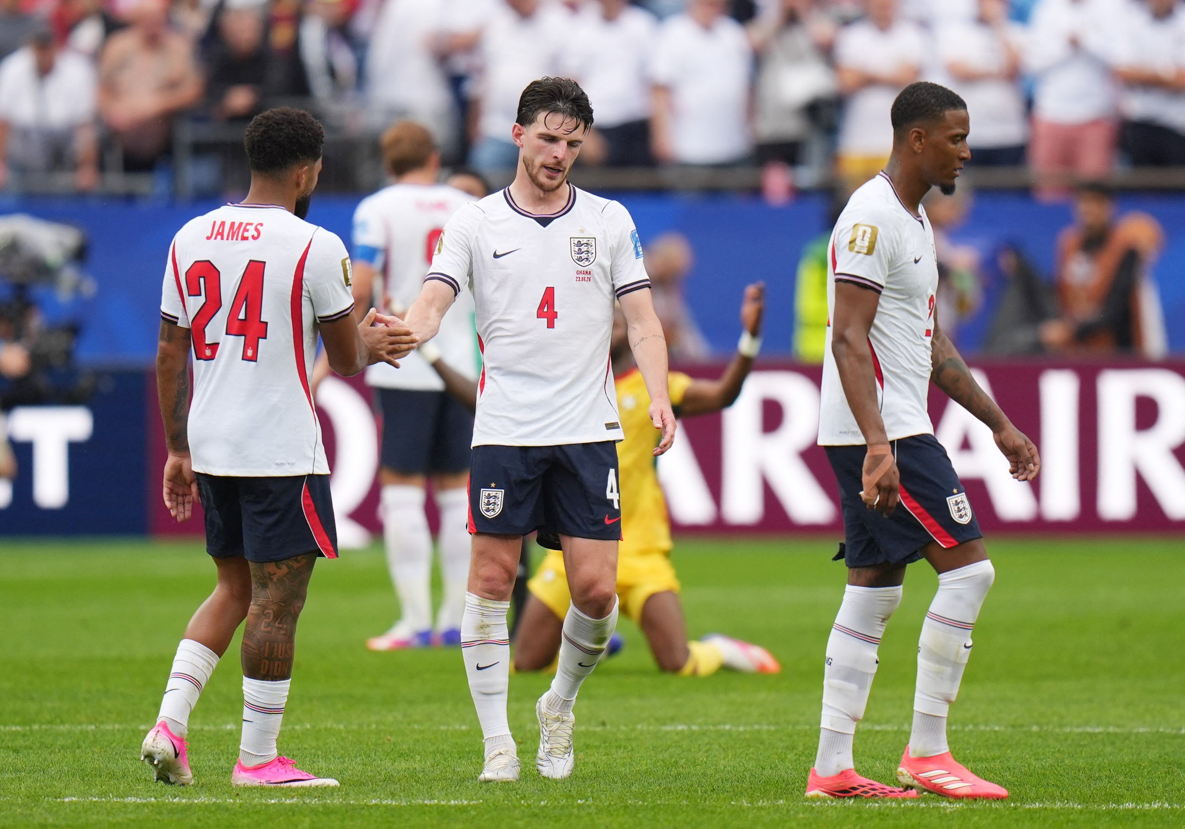 Declan Rice minimiza empate sem gols da Inglaterra: “Vocês têm que dar os créditos à Gana”