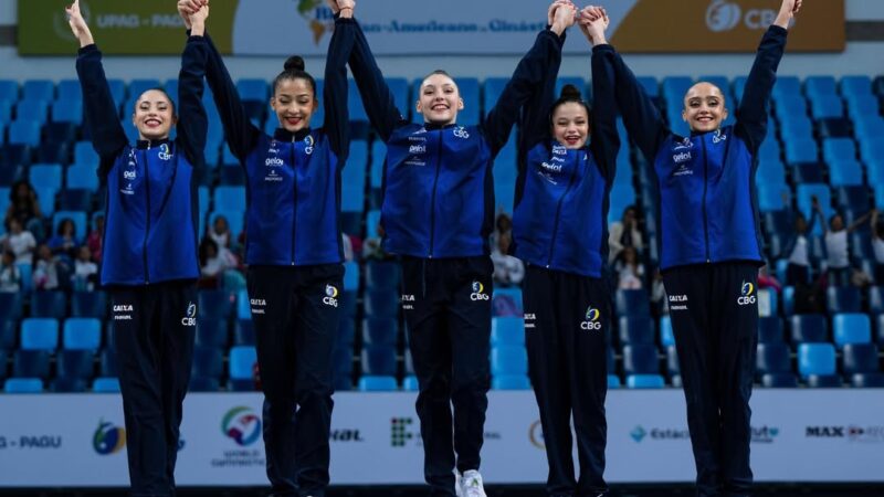 Conjunto juvenil brasileiro brilha com três ouros no Pan-Americano de Ginástica Rítmica