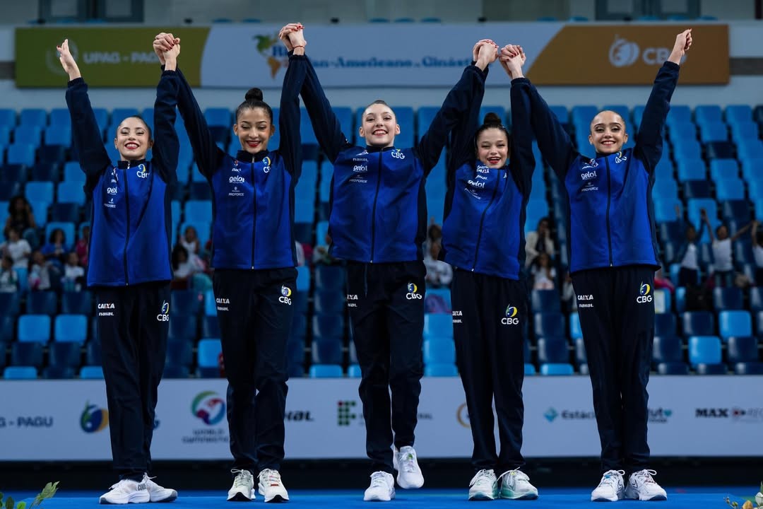 Conjunto juvenil brasileiro brilha com três ouros no Pan-Americano de Ginástica Rítmica