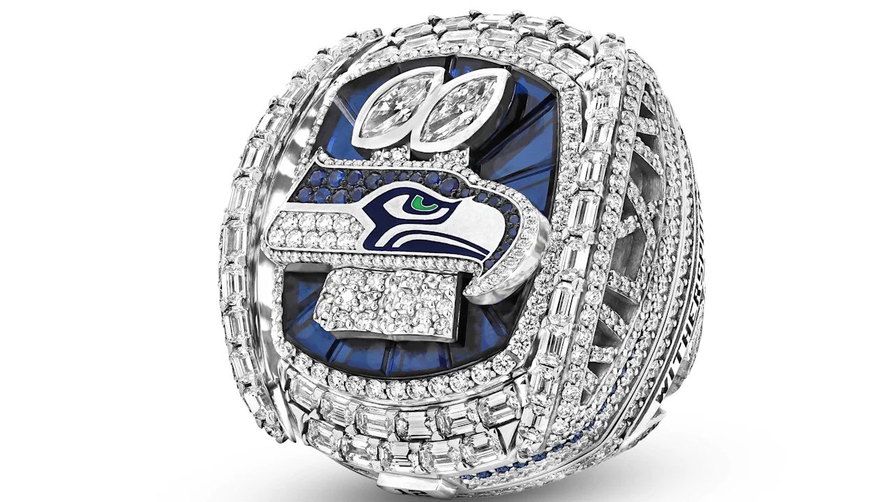 Com diamantes e safiras, Seahawks revelam anéis de campeões do Super Bowl LX; veja
