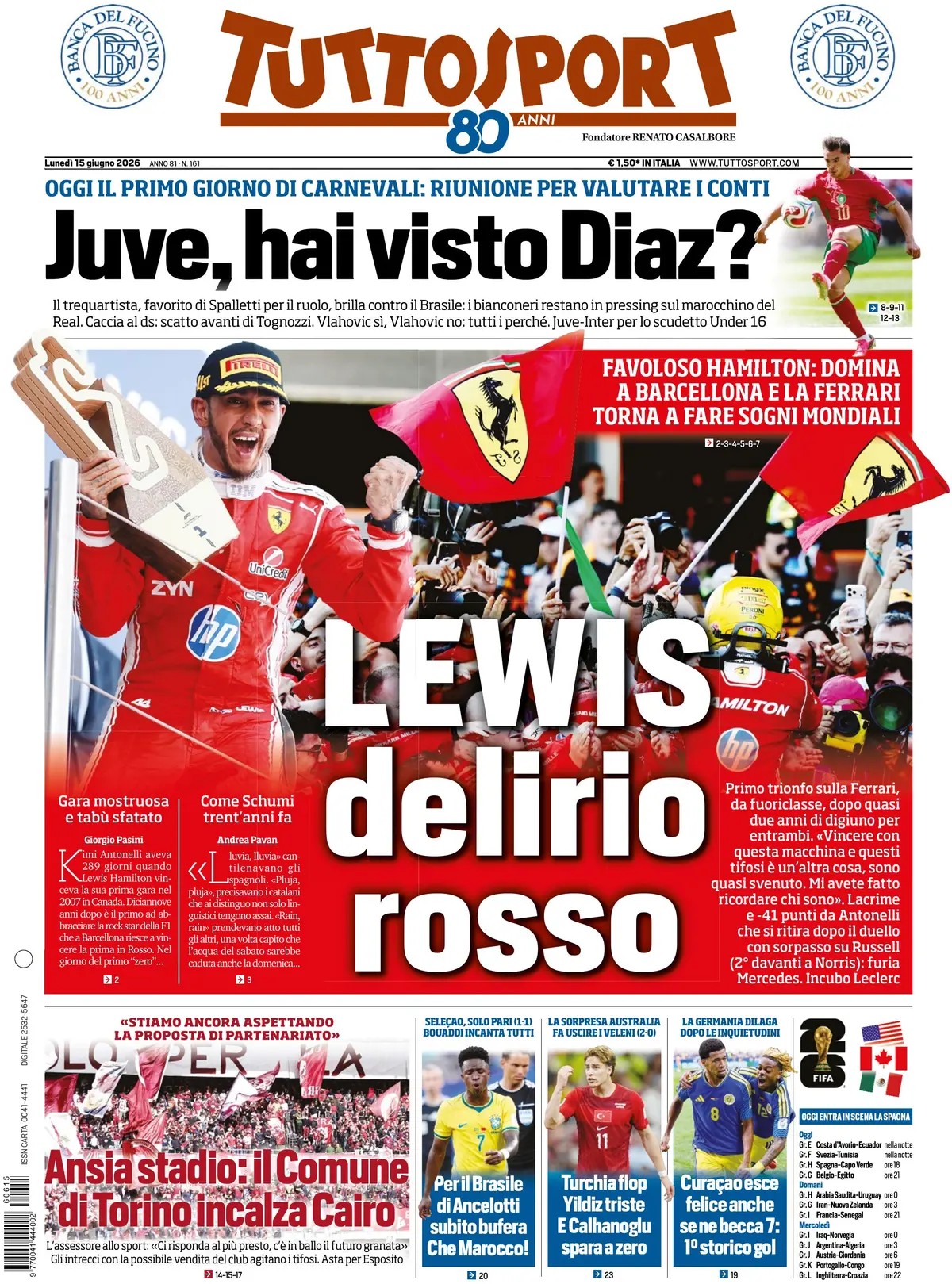 Imprensa europeia repercute vitória da Ferrari: “Todos aos pés de Hamilton”
