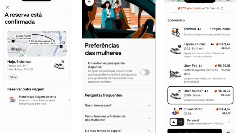 Uber amplia categoria de viagens com motoristas mulheres para todo o Brasil; veja como usar