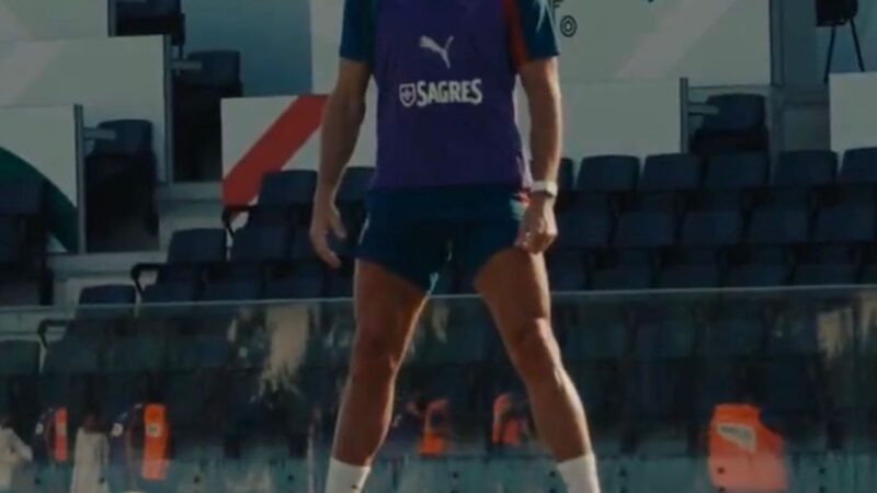 Cristiano Ronaldo mostra pontaria afiada em cobranças de faltas durante treino de Portugal; vídeo