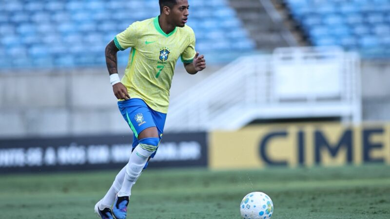 Com golaço de falta, Brasil sub-17 goleia EUA em amistoso em Natal