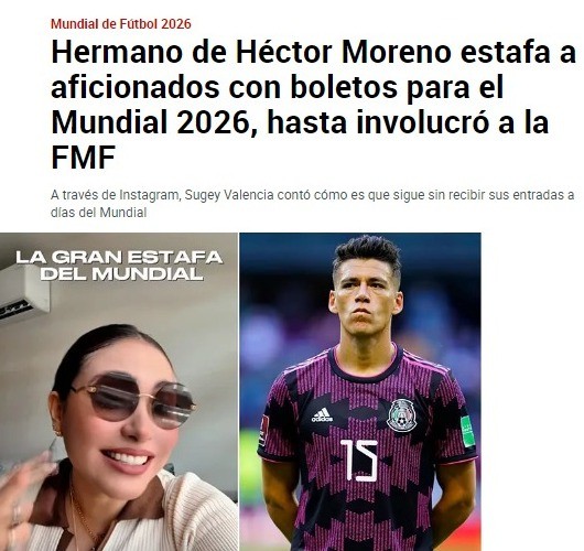 Torcedores denunciam irmão de ex-zagueiro do México por suposto golpe com ingressos da Copa