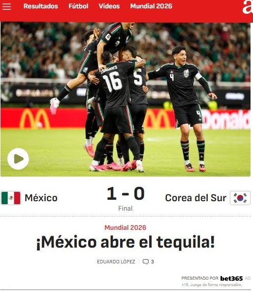 “México abre a tequila”: veja a repercussão internacional da classificação mexicana na Copa