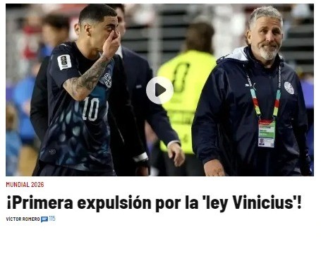 Turquia x Paraguai: imprensa internacional repercute expulsão pela “Lei Vini Jr.” e adeus de Güler