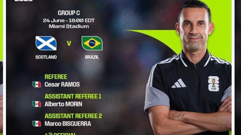 Escócia x Brasil: árbitro mexicano apita rodada final da fase de grupos da Copa do Mundo