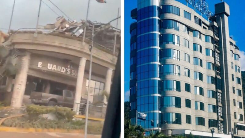 VÍDEO: Hotel desaba no litoral da Venezuela após terremotos