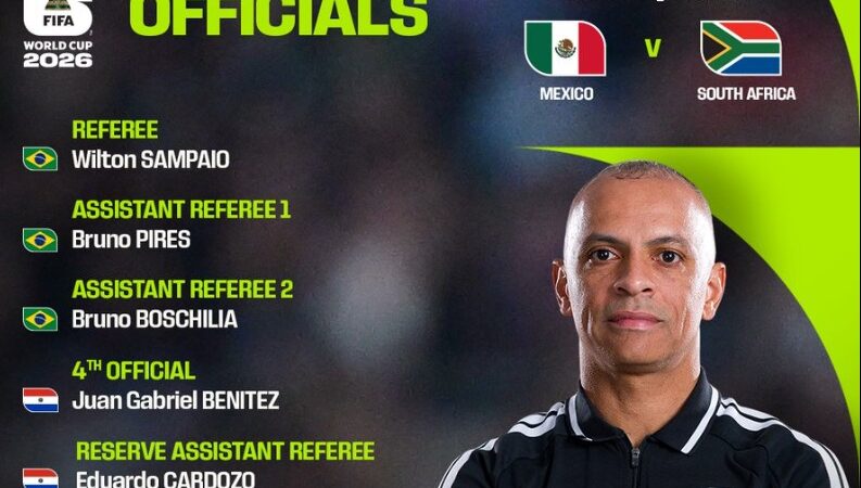 Wilton Pereira Sampaio vai apitar o jogo de abertura da Copa entre México e África do Sul