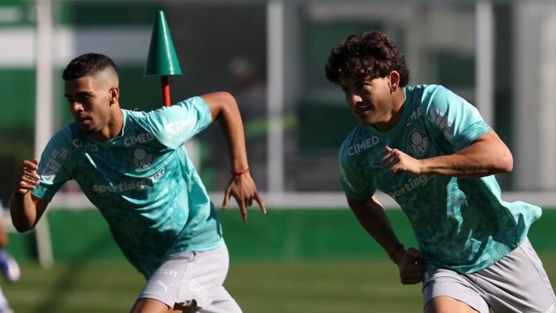 Treino do Palmeiras: Giay e Marlon Freitas treinam pela primeira vez, e Vitor Roque evolui em recuperação