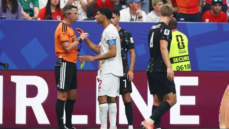 Olho nos cartões: Marrocos tem quase meio time pendurado nas quartas de final da Copa do Mundo