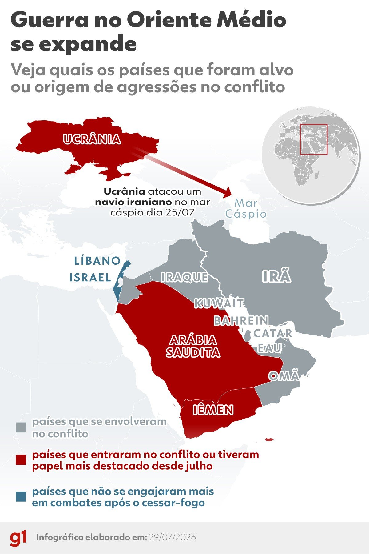 MAPA: nova escalada da guerra faz conflito entre EUA e Irã se alastrar para além do Estreito de Ormuz