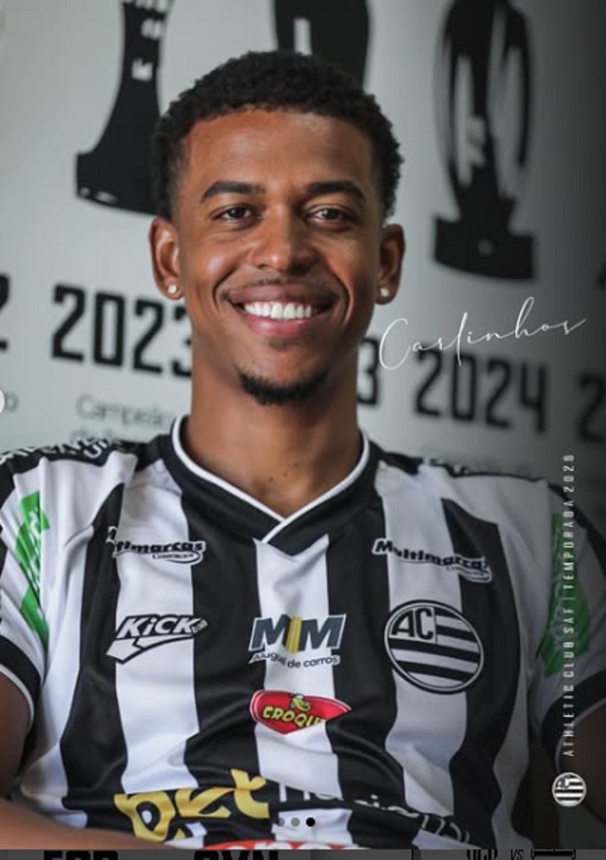 Flamengo empresta atacante Carlinhos ao Athletic para sequência da Série B do Brasileiro