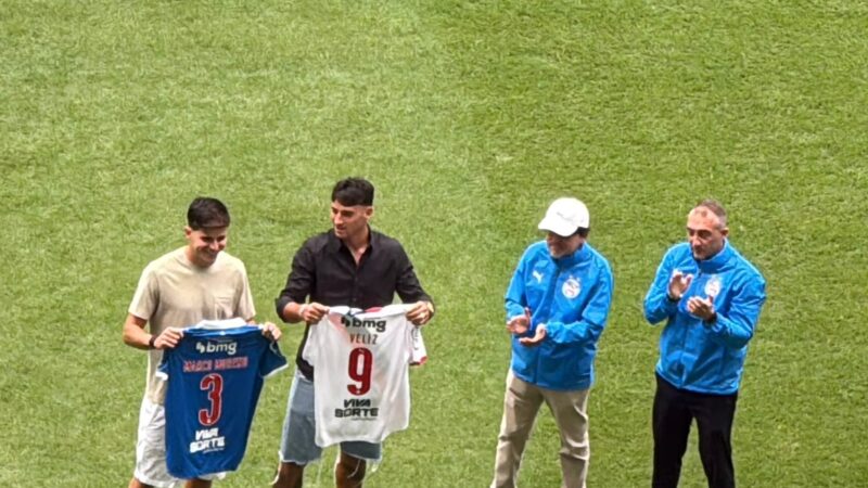 Bahia apresenta reforços Marco Moreno e Alejo Véliz antes de amistoso internacional