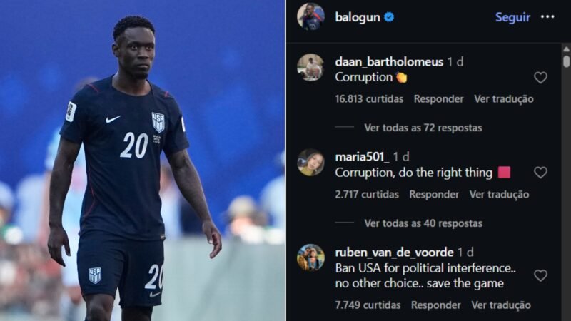 Perfil de Balogun é invadido por torcedores rivais com críticas por anulação de cartão após pedido de Trump: ‘Corrupção’