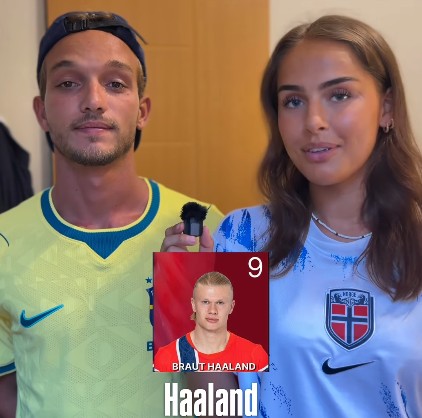 Casal que viralizou nas redes vive rivalidade Brasil x Noruega: “Vai remar de volta para casa”