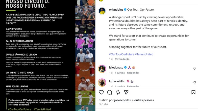 Duplistas manifestam preocupação com a proposta da ATP para reduzir premiações e chaves a partir de 2028