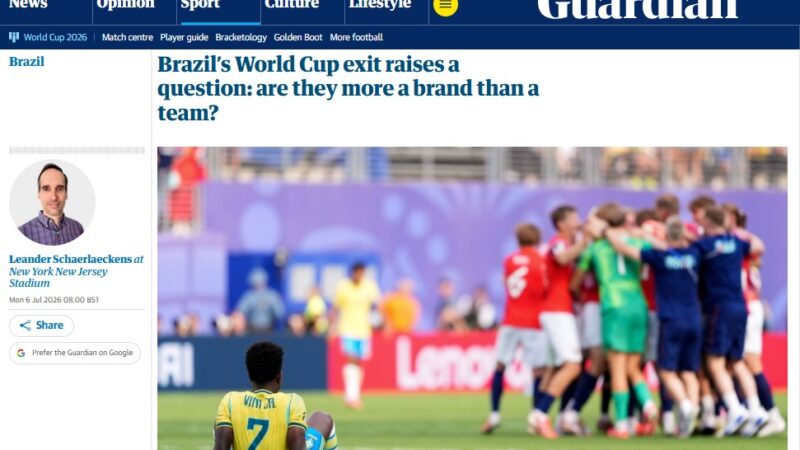 Jornal questiona Seleção após queda na Copa: “Mais uma marca do que um time?”