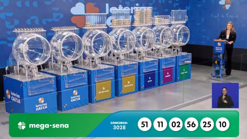 Mega-Sena, concurso 3028: confira os números sorteados