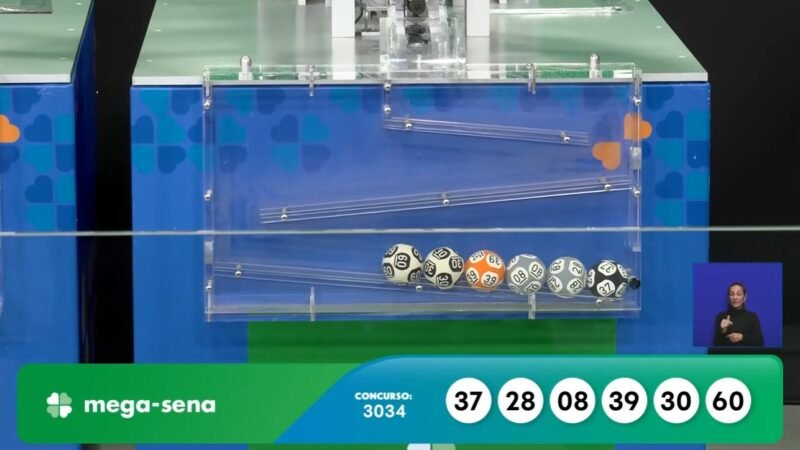 Mega-Sena, concurso 3034: confira os números sorteados