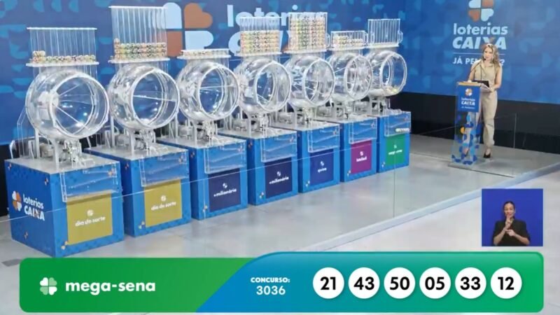 Mega-Sena, concurso 3036: confira os números sorteados