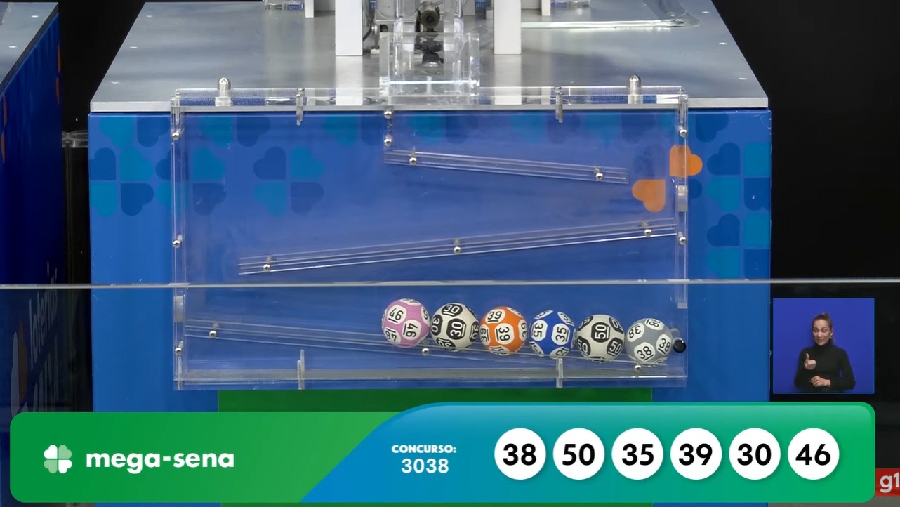 Mega-Sena, concurso 3038: confira os números sorteados