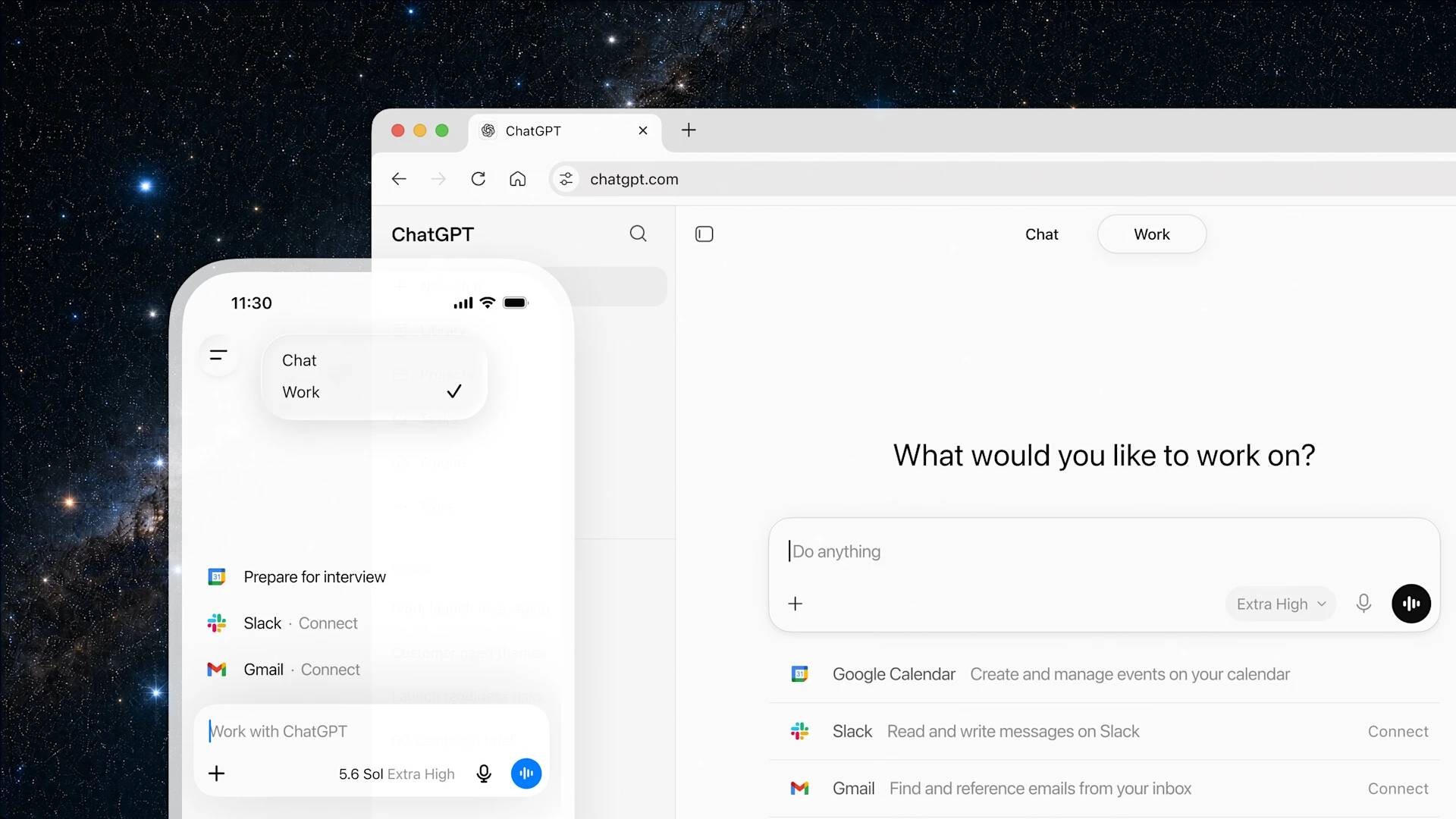 OpenAI lança ChatGPT Work, agente de IA criado para fazer suas tarefas do trabalho