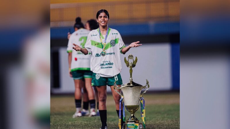 Inspirada em CR7, adolescente de 14 anos marca quatro gols na final do Tocantinense Feminino