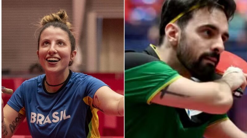 Jennyfer Parinos e Paulo Fonseca conquistam bronze em torneio internacional de tênis de mesa paralímpico na Tailândia