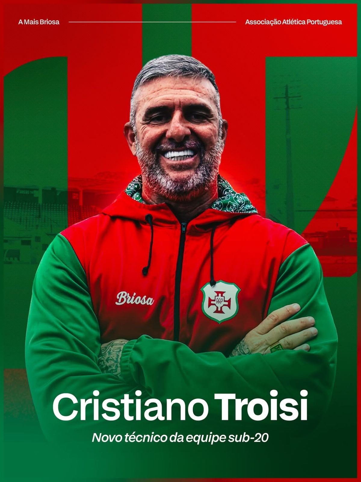 Cristiano Troisi assume comando do Sub-20 da Portuguesa Santista