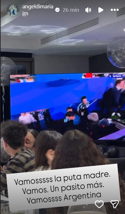 Di María posta após vitória e classificação da Argentina: “Vamos, p**!”
