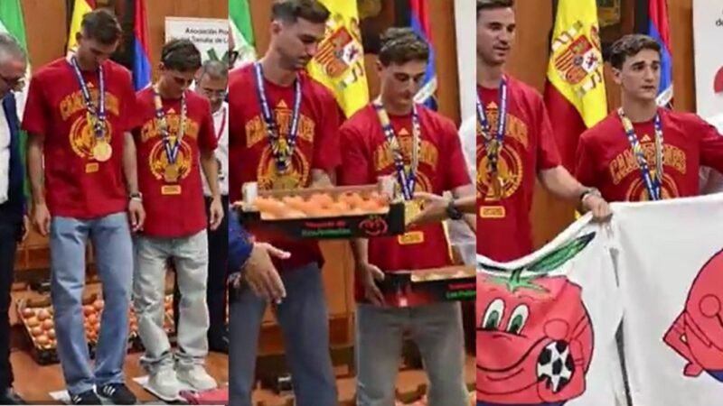 Cidade espanhola presenteia campeões da Copa com tomates equivalentes ao próprio peso; veja vídeo