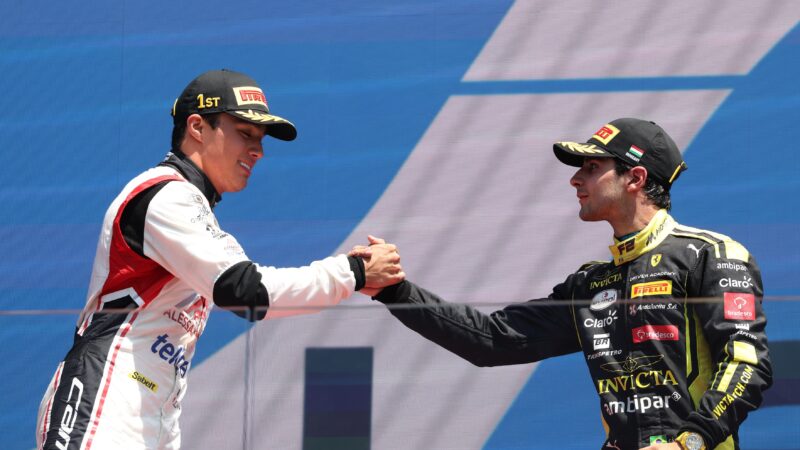 Rafael Câmara é 3º na corrida principal da F2 na Hungria; Noel León vence