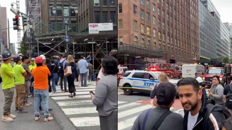 Ruas de Nova York são evacuadas após colunas de prédio em reforma entortarem