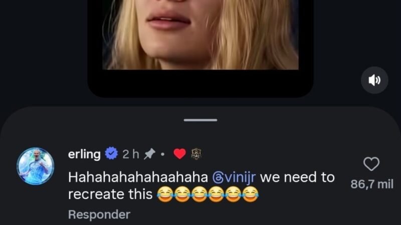 Brasil x Noruega ou “As Branquelas”? Vini Jr. e Haaland interagem nas redes sociais
