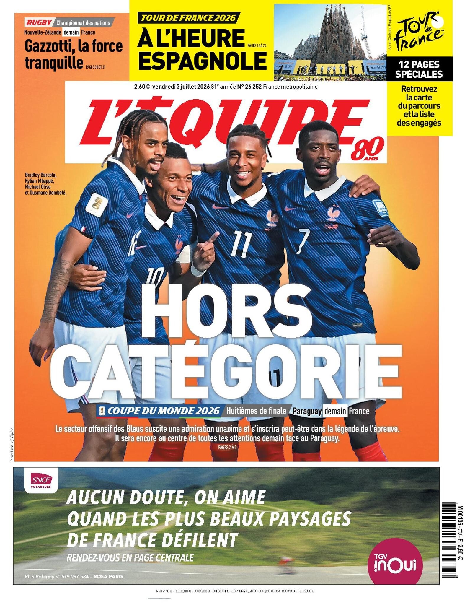 Jornal compara ataque da França às subidas do Tour de France no ciclismo: “Fora de categoria”