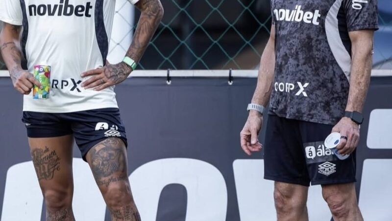 Santos faz treino físico com Neymar na véspera de embarque para jogo da Sul-Americana